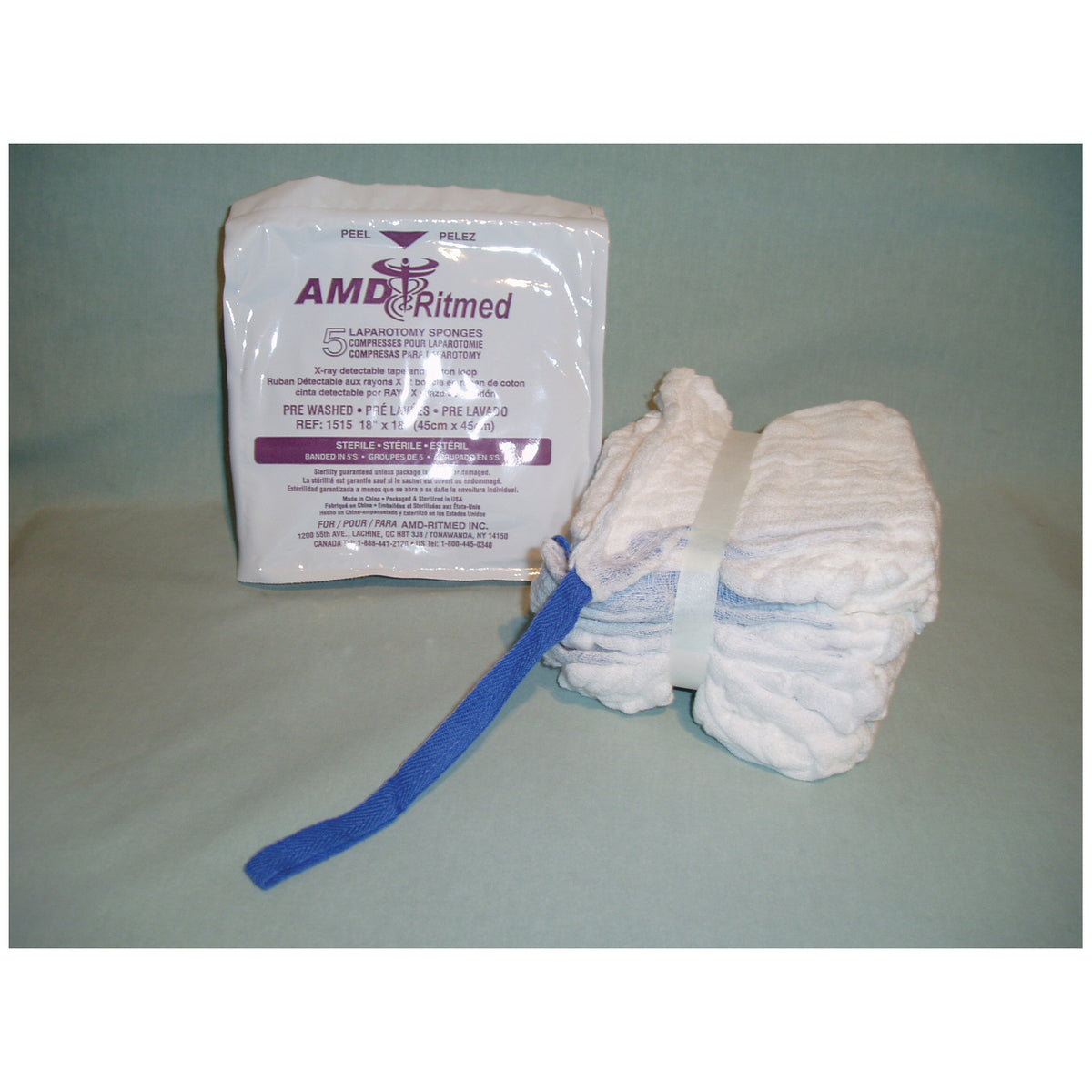Amd Medicom Laparotomy Sponges - Pack Packaging (5/PK, 40 PK/CS)