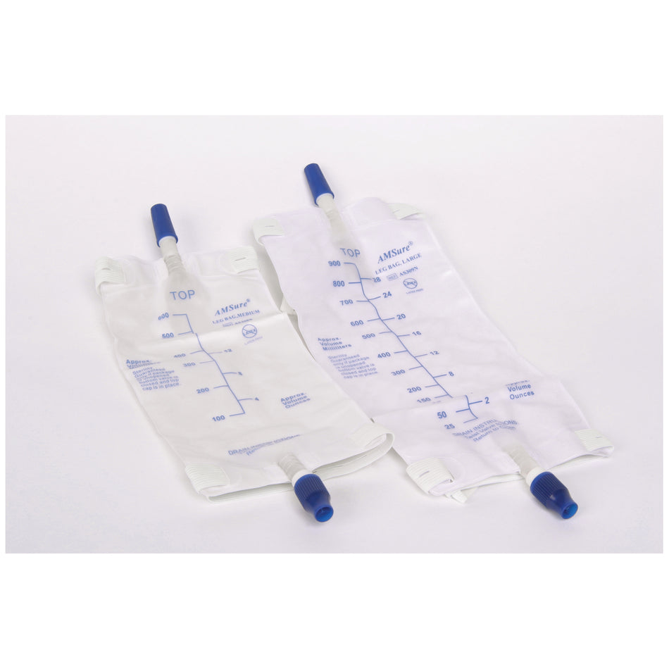 Amsino Amsure Urinary Leg Bags - 900ML Large - Twist Turn Valve