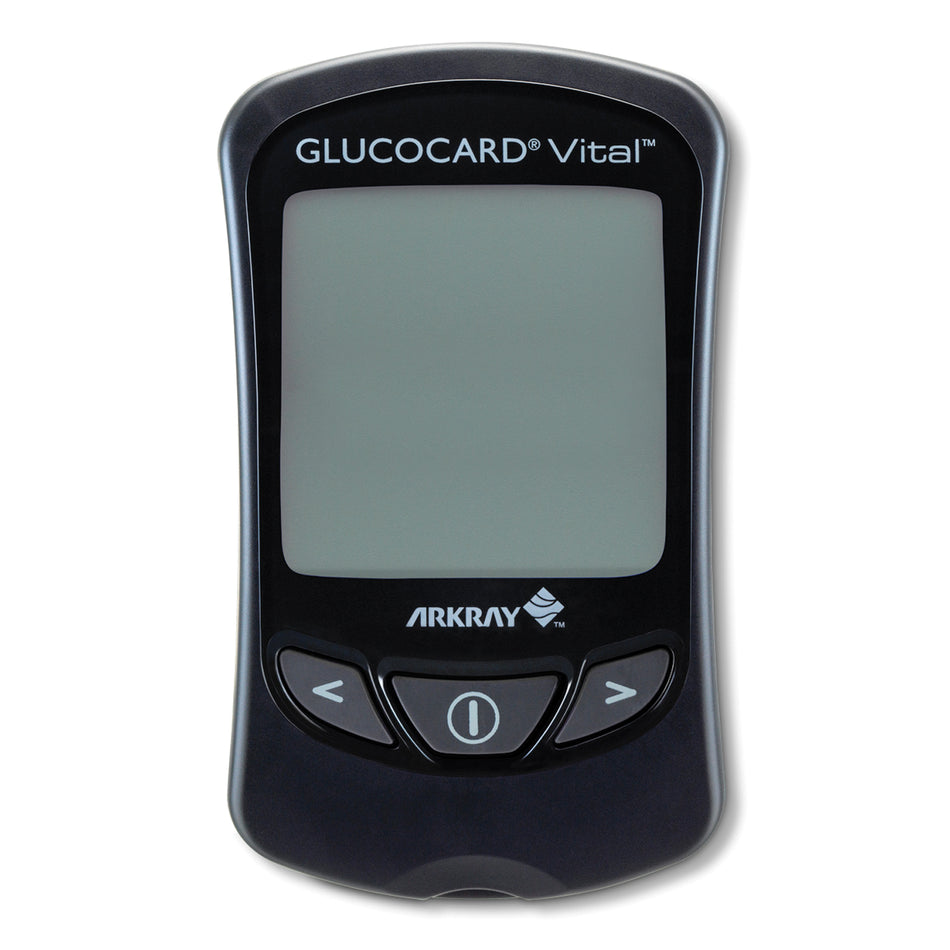 Arkray Glucocard Vitaltm Blood Glucose Monitoring System - Black Meter & 10-Test Strips