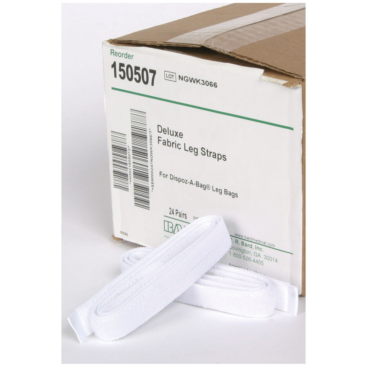 Bard Leg Straps - Wide Straps with Fabric Backing & Velcro Closure
