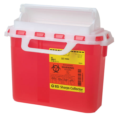 BD Patient Room Sharps Collectors - Next Generation, Counter Balanced Door, 5.4 Qt