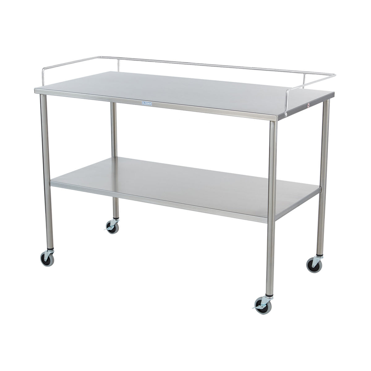 Blickman Instrument Tables - Howard Models with Casters and Guardrail