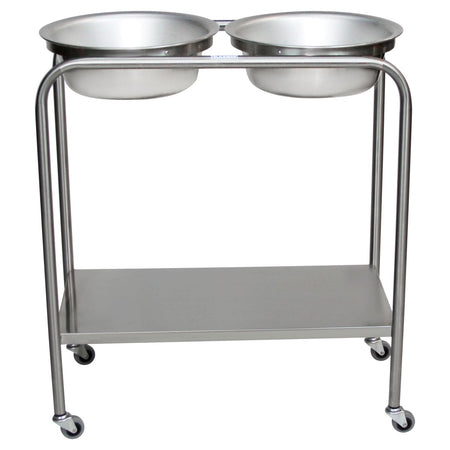 Blickman Solution Stands - Double Basin with Shelf