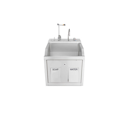 Blickman Scrub Sinks - Lodi Series - Wall Mounted with Eyewash and Digital Timer