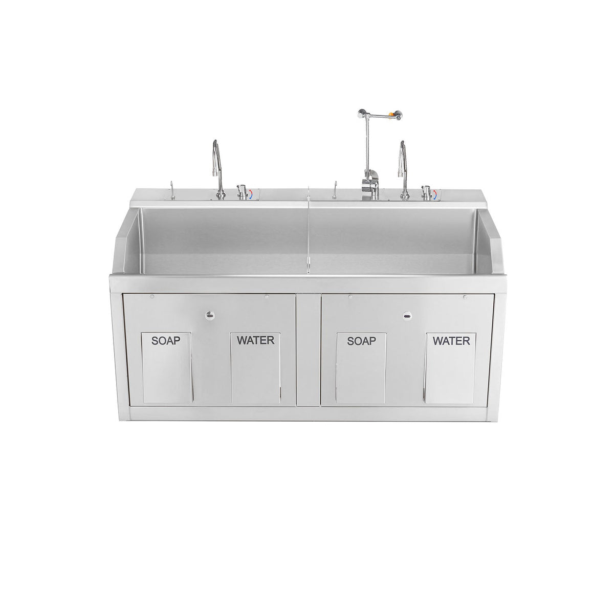 Blickman Scrub Sinks - Lodi Series - Wall Mounted with Eyewash and Digital Timer