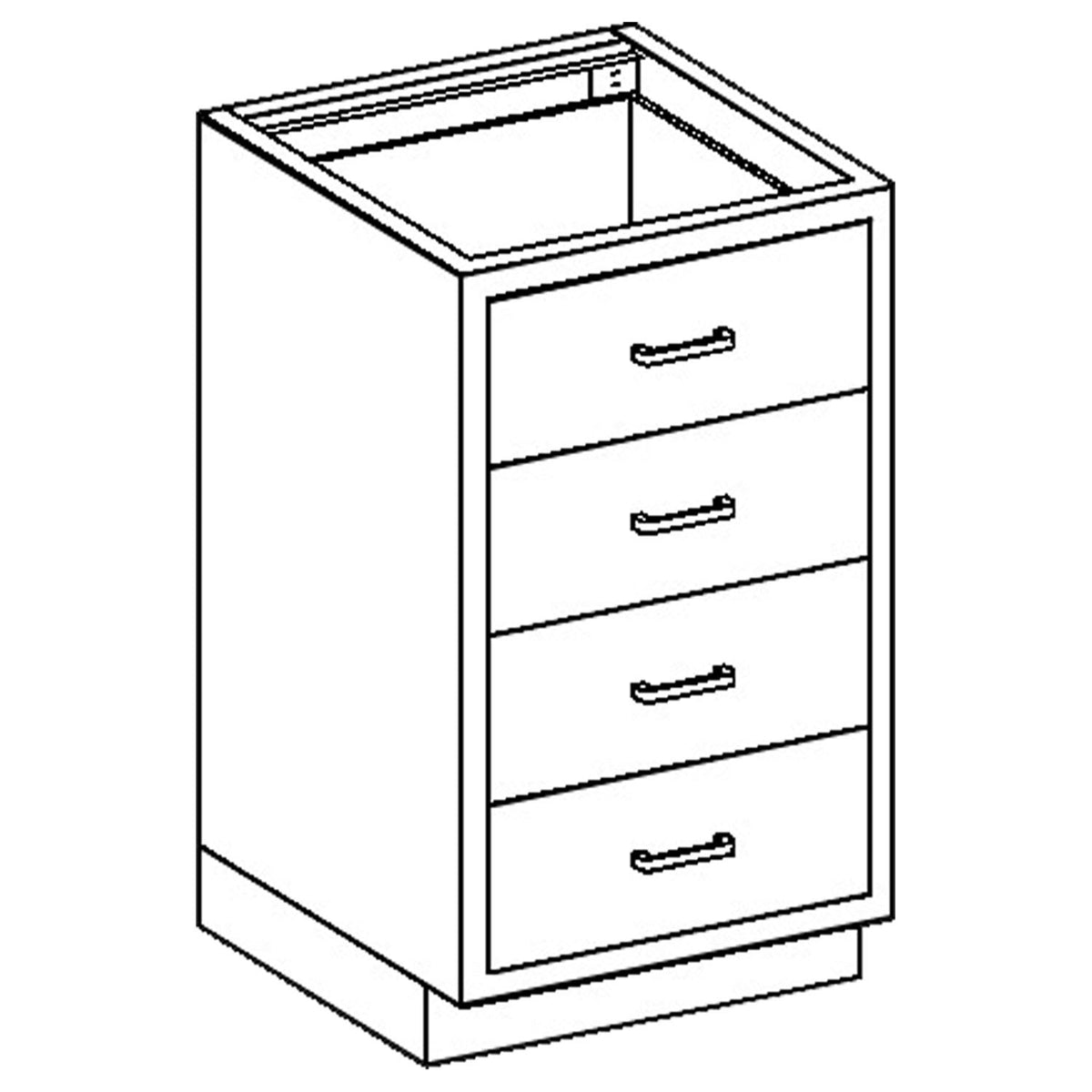 Blickman Case Cabinets - 24 1/8" Width, Drawer Configurations, 35 3/4" Height