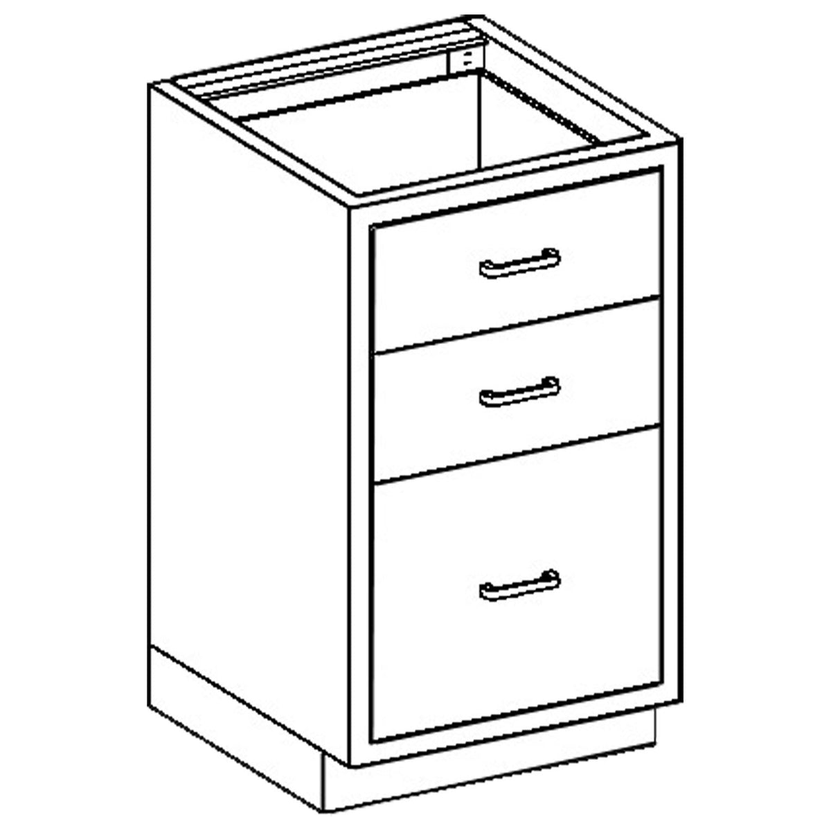 Blickman Case Cabinets - 24 1/8" Width, Drawer Configurations, 32 3/4" Height