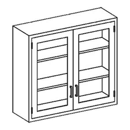 Blickman Wall Cabinets - Hinge Glass Door