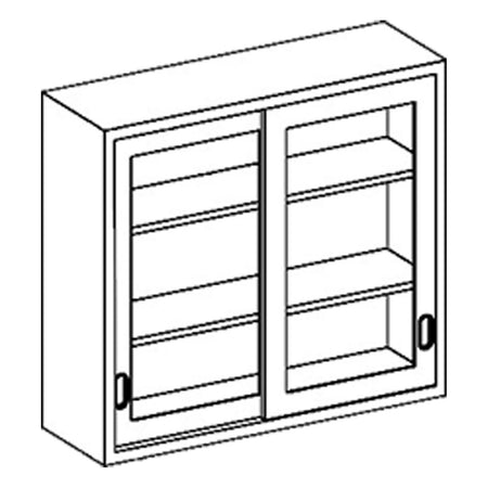Blickman Wall Cabinets - Sliding Glass Door
