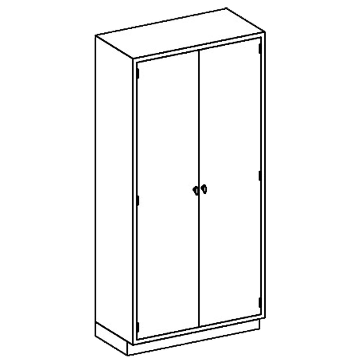 Blickman High Cabinets - Hinge Solid Door