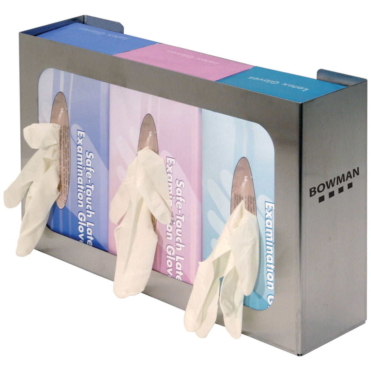 Marketlab Bowman Triple Glove Dispensers - Stainless Steel