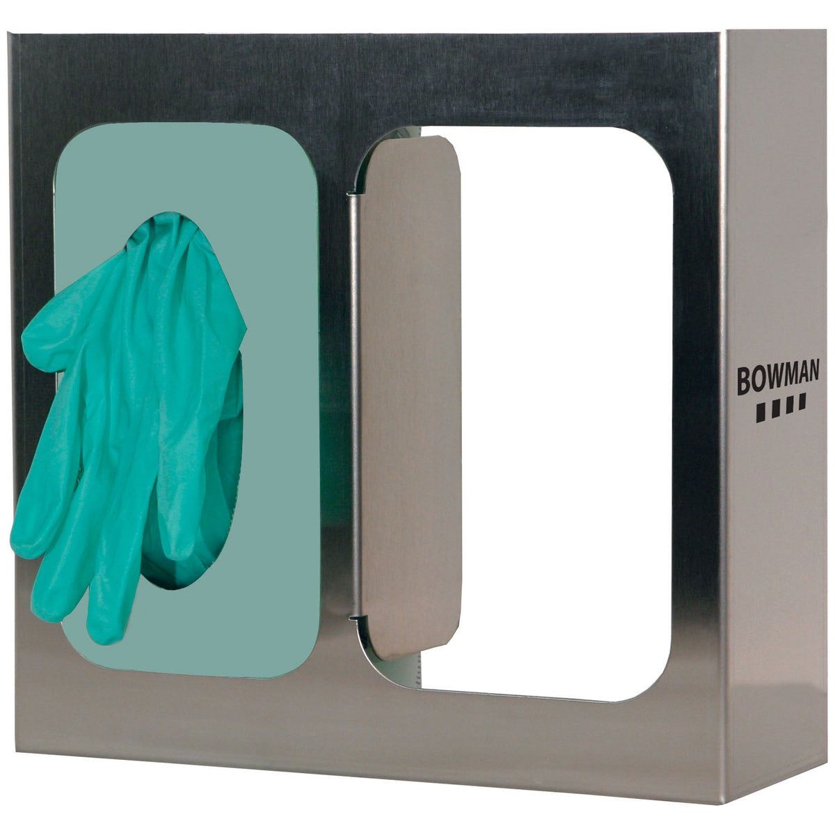 Marketlab Bowman Double Glove Dispensers with Dividers - Stainless Steel
