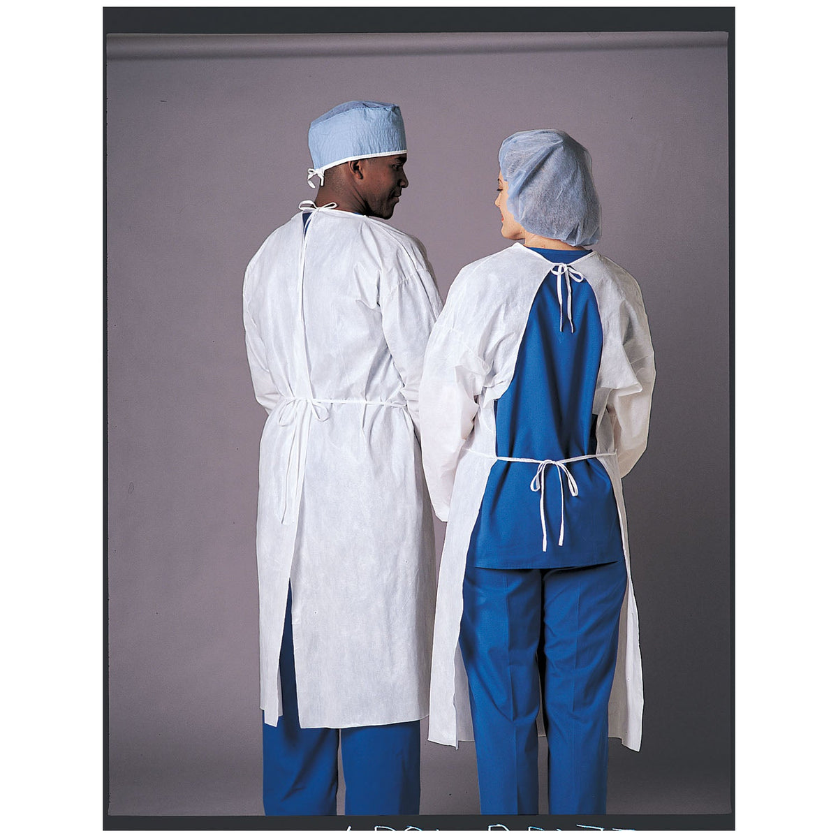 Busse Staff Protection Gowns - Full Back, White