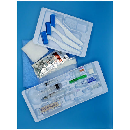 Busse Pain Management Trays - Single Shot Epidural Trays - 18G Needle with 5CC Glass Lor Metal Luer Slip Syringe