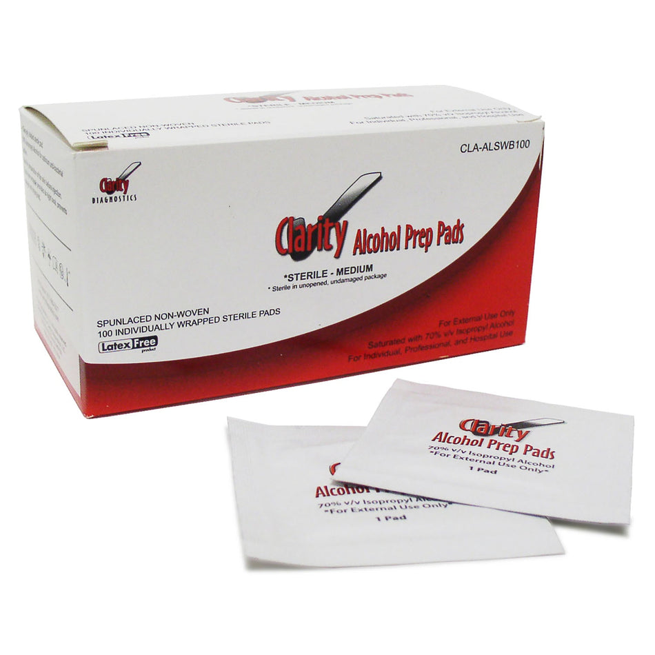 Clarity Diagnostics Glucose - Alcohol Prep Pads