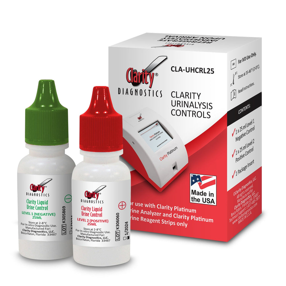 Clarity Diagnostics Urinalysis - Platinum Controls