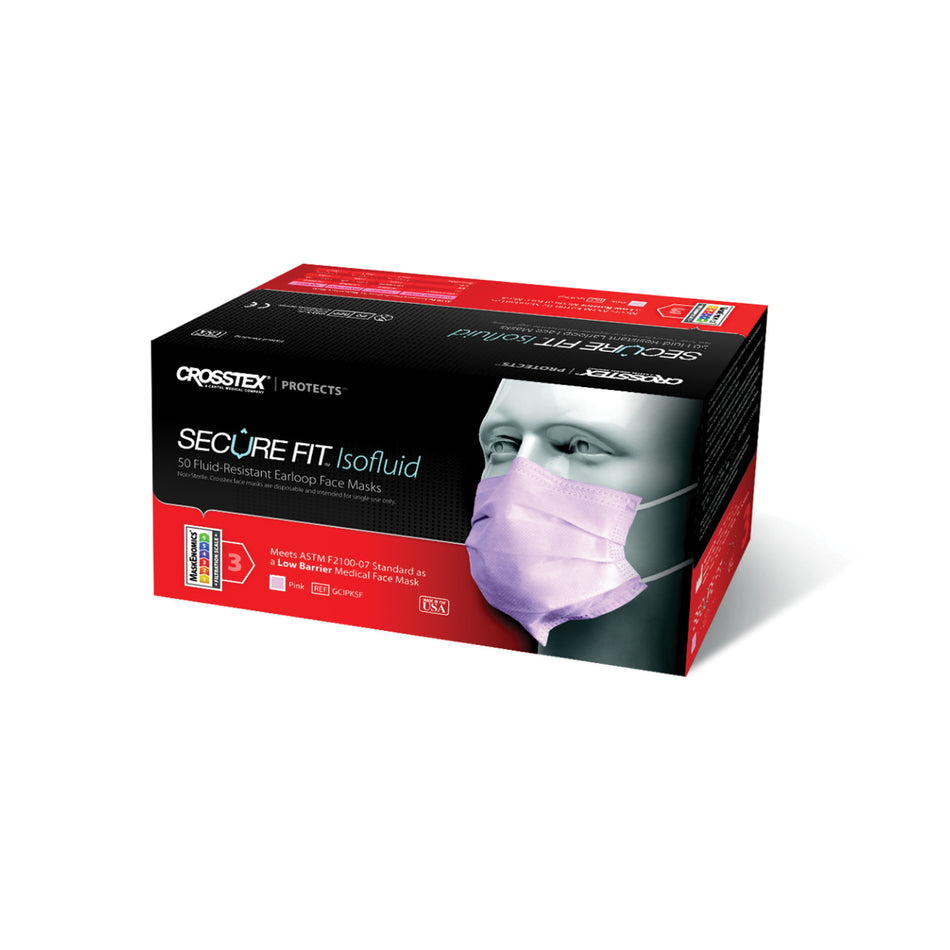 Crosstex Securefit Isofluid Face Mask - 50/BX