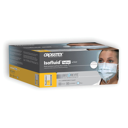 Crosstex Securefit Isofluid Face Mask with Splash Shield