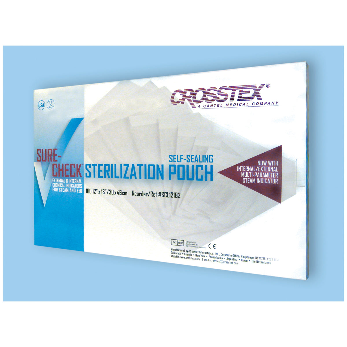Crosstex Sure-Check Sterilization Pouches