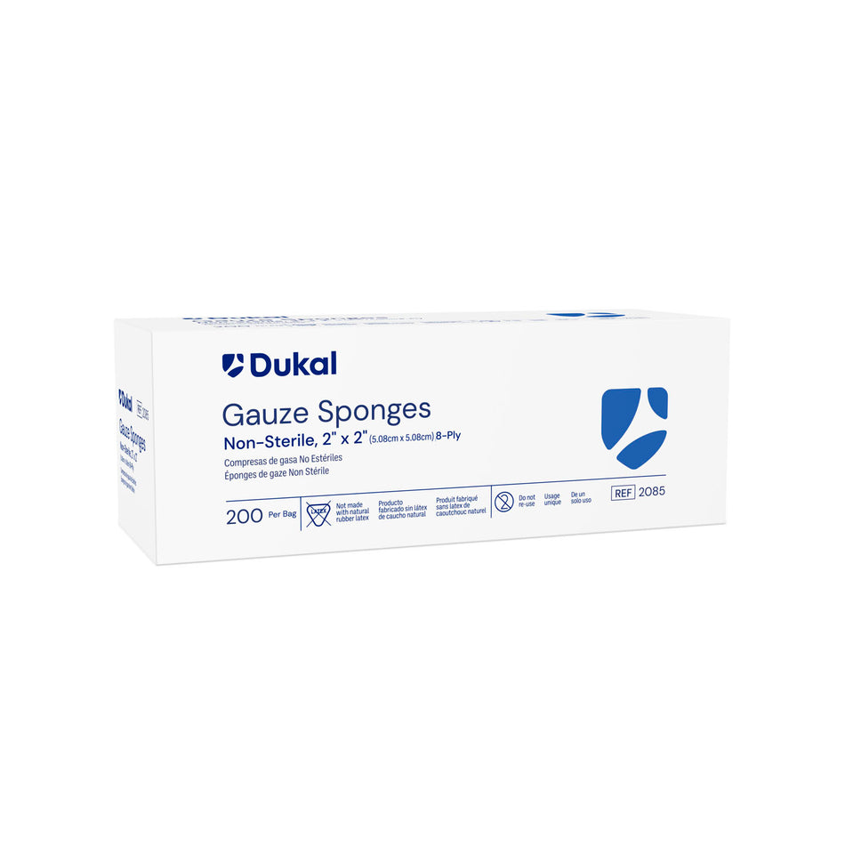 Dukal Woven Cotton Gauze Sponges - Non-Sterile 2" x 2" - 8-Ply