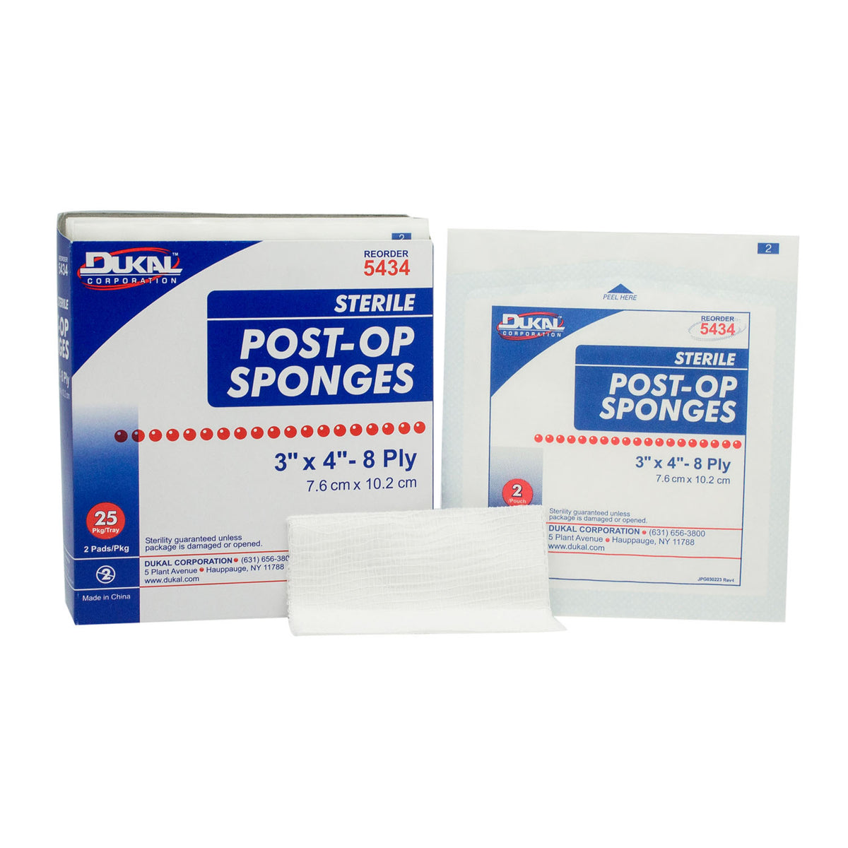 Dukal Post-Op Sponges - 4" x 3"