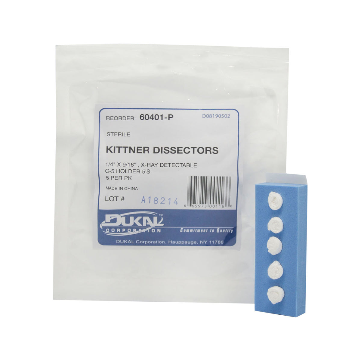 Dukal Kittner Sponges with C-5 Foam Holder