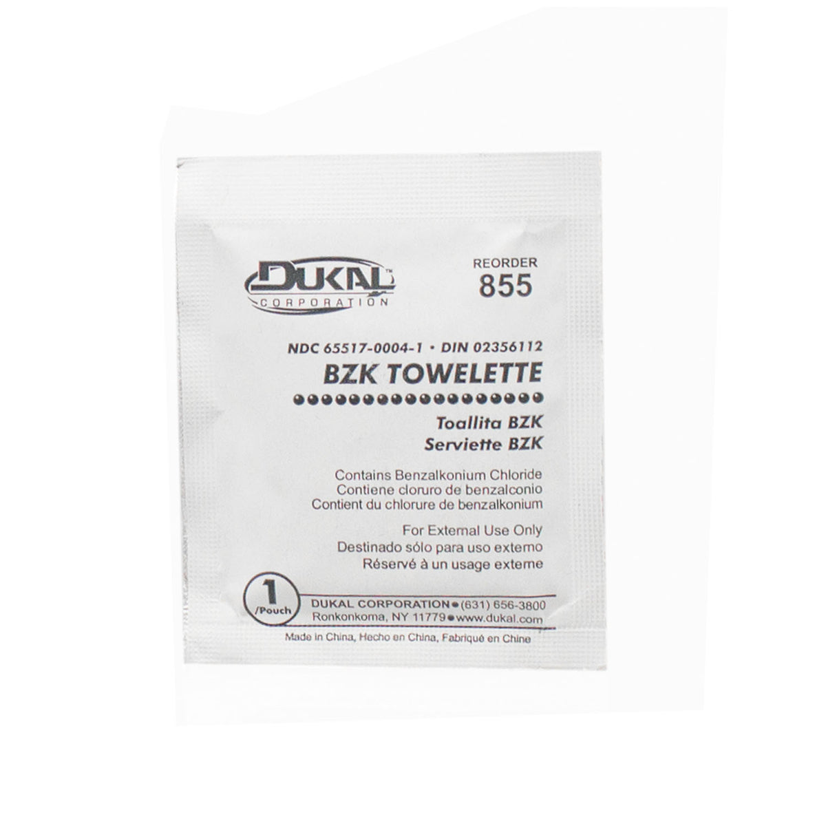 Dukal BZK Swab/Towelette