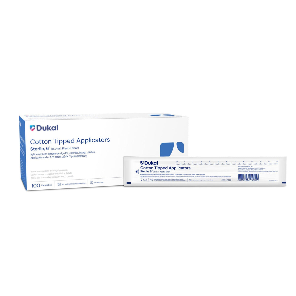 Dukal Cotton Tipped Applicators - Sterile with Plastic Shaft