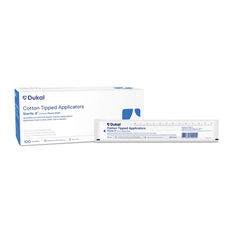 Dukal Cotton Tipped Applicators - Sterile with Plastic Shaft