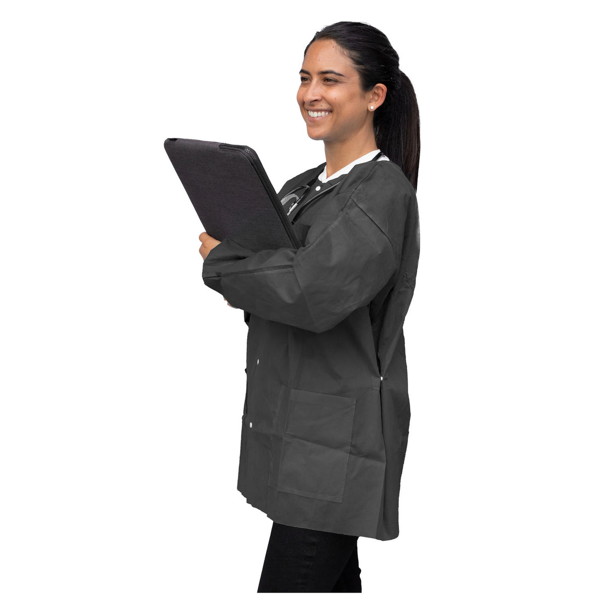 Dukal Unipack Personal Protection - FitMe Lab Jackets (Black)
