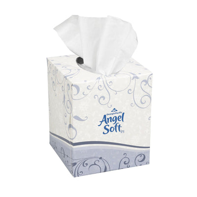 Georgia-Pacific Angel Soft PS Premium Facial Tissue - Flat Box, Personal Size, 50 Sht/BX