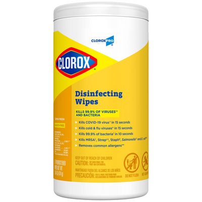 Clorox Commercial Solutions Disinfecting Wipes - Disinfecting (CloroxPro) - Lemon Fresh