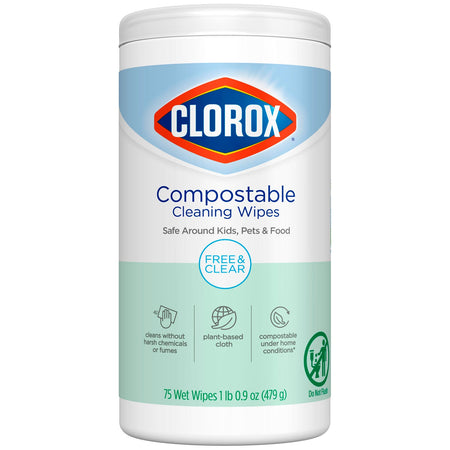 Clorox Commercial Solutions Disinfecting Wipes - Compostable, Free & Clear