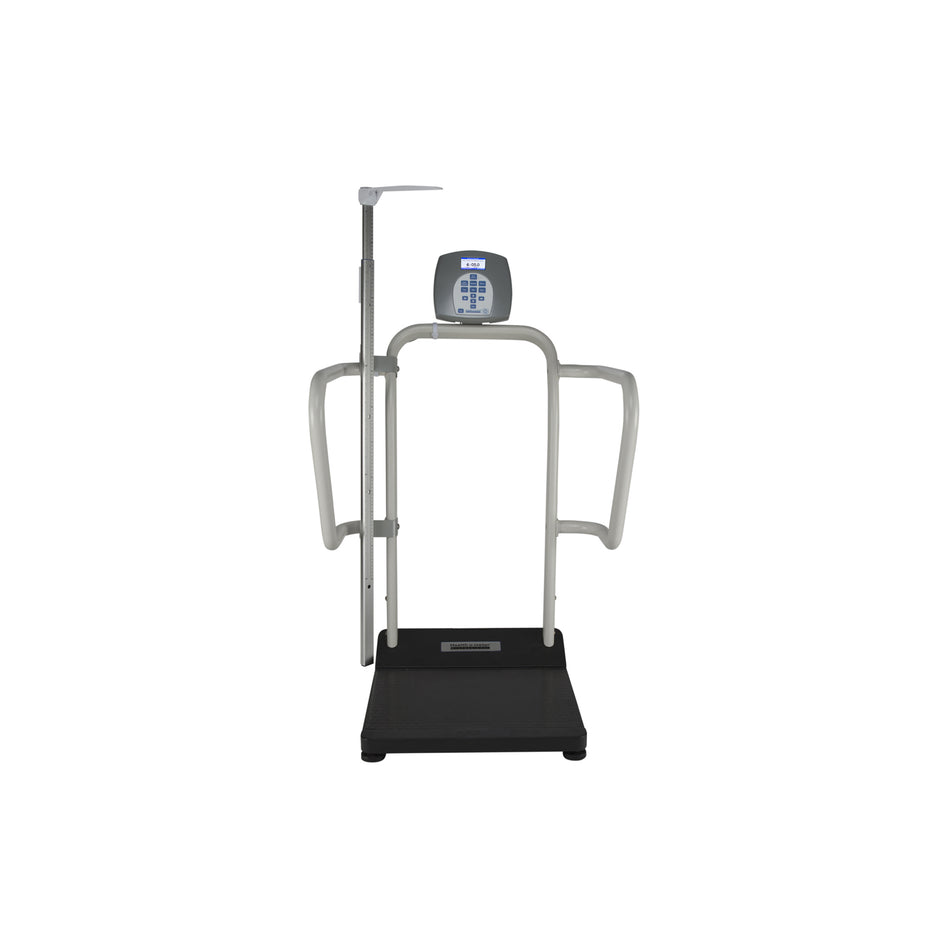 Pelstar/Health O Meter Professional Scale - 1100KL Digital Platform Scale with Extra Wide Handrails & Height Rod