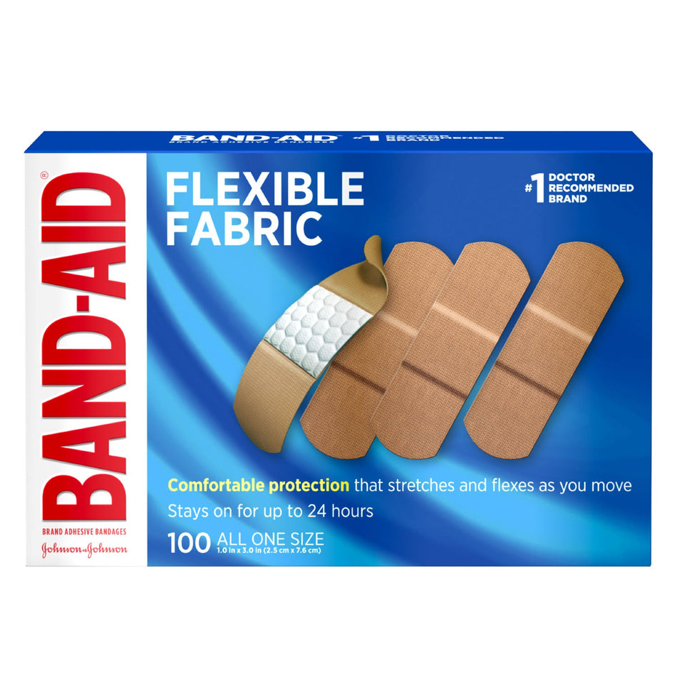Kenvue Band-Aid Flexible Fabric Adhesive Bandages - Bandage Strip 1" x 3"