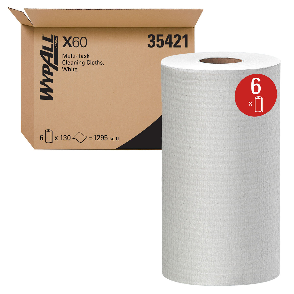 Kimberly-Clark Wypall Wipers - Hydroknit Wipers X60 - White - Roll Variants