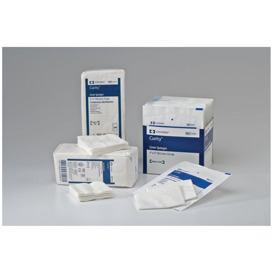 Cardinal Health Curitytm Cover Sponges - Non-Sterile 3" x 3"