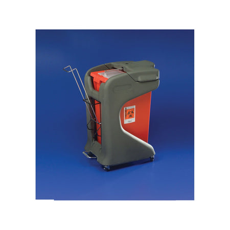 Cardinal Health Sharpsafetytm Carts & Floor Brackets - Foot Pedal Carts (Slide-Top Lid) for 18 Gal Containers