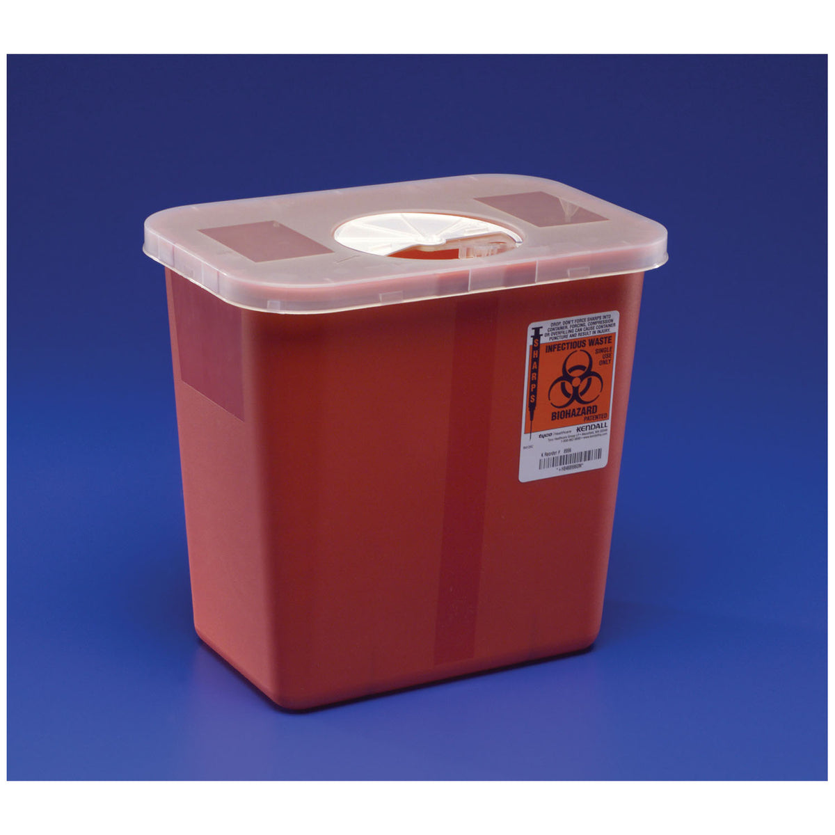 Cardinal Health Multi-Purpose Sharps Containers - Red, Rotor Opening Lid