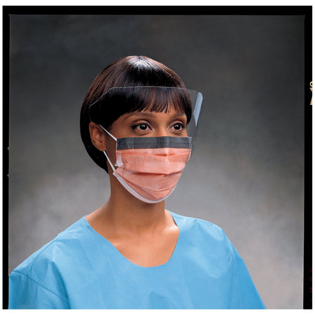 Halyard Fluidshieldtm Face Masks - Procedure Masks with Visor (Orange)