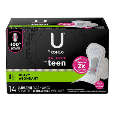Kimberly-Clark Feminine Care Products - Ultra Thin Pads - Super Premium Pads - Teen - Kotex Core
