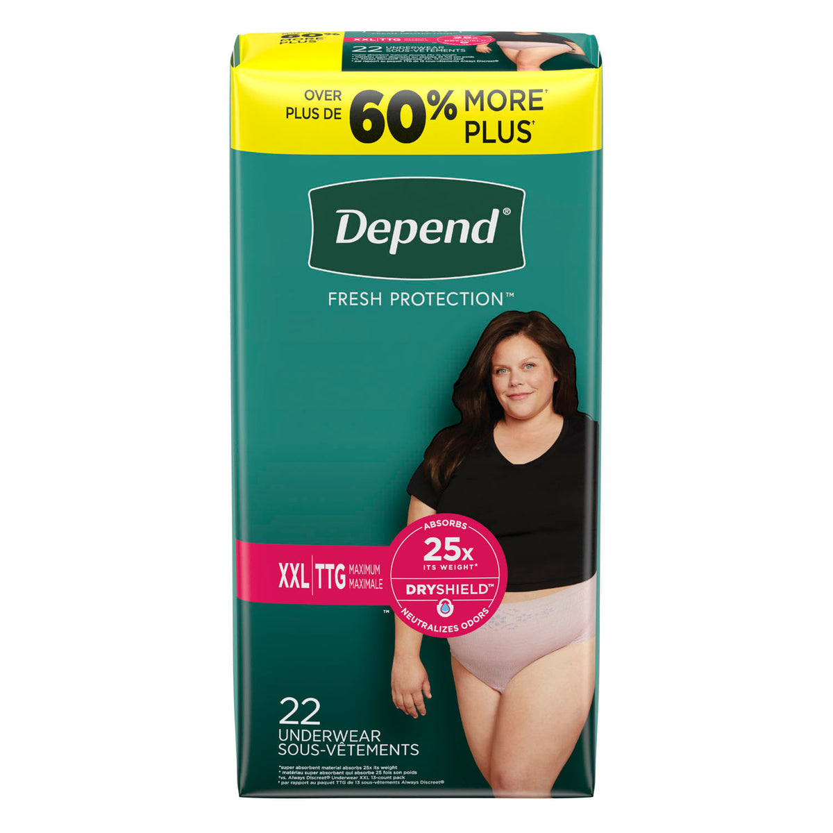 Kimberly-Clark Depend Protective Underwear - Maximum Absorbency for Women - Blush – image 2