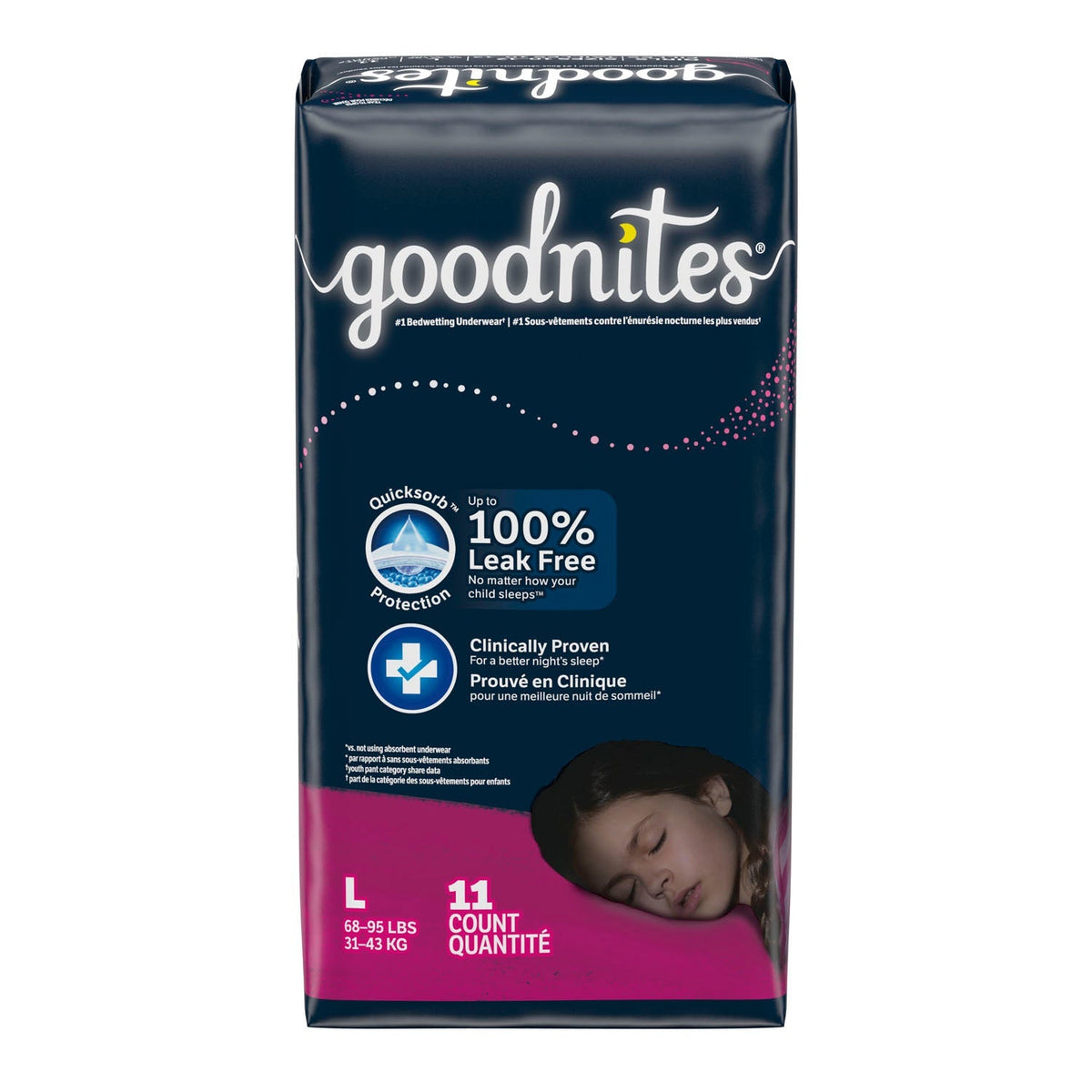Kimberly-Clark Goodnites Underpants - Girl (Large)