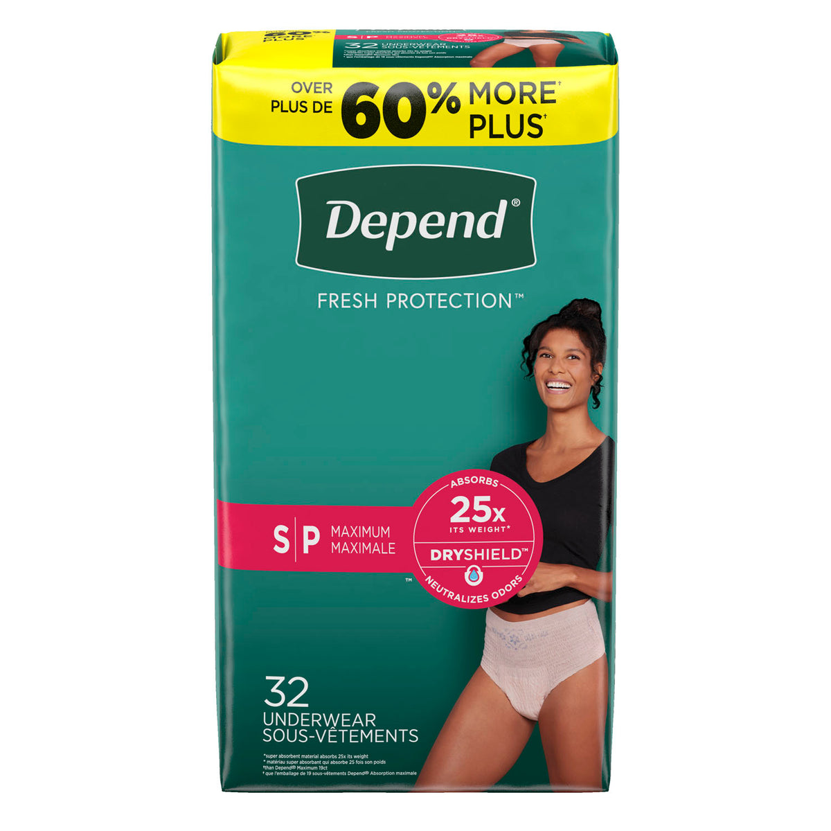 Kimberly-Clark Depend Protective Underwear - Maximum Absorbency for Women - Blush