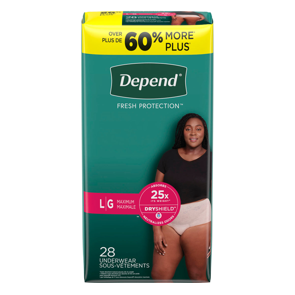Kimberly-Clark Depend Protective Underwear - Maximum Absorbency for Women - Blush – image 4