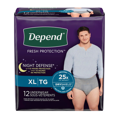 Kimberly-Clark Depend Night Defense Underwear - Male, Large