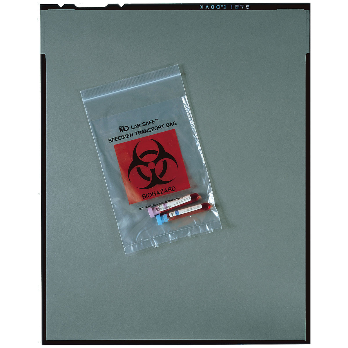 Medegen Lab Safetm Laboratory Specimen Collection Bags - Zip Closure, Biohazard Print
