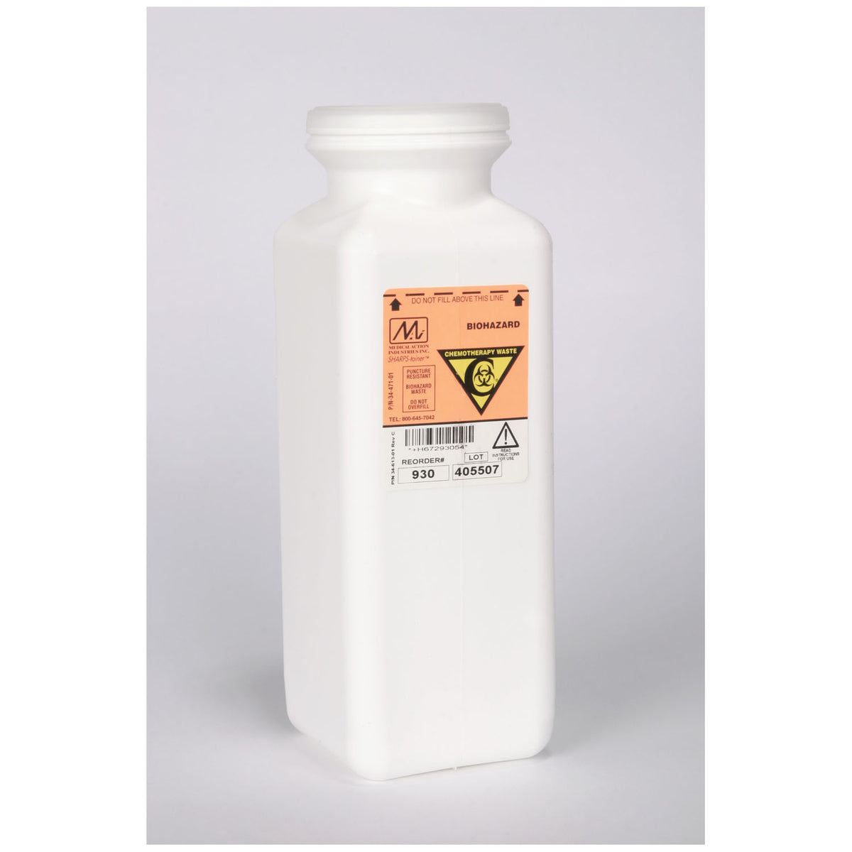 Medegen Chemotherapy Sharps Containers - Stackable