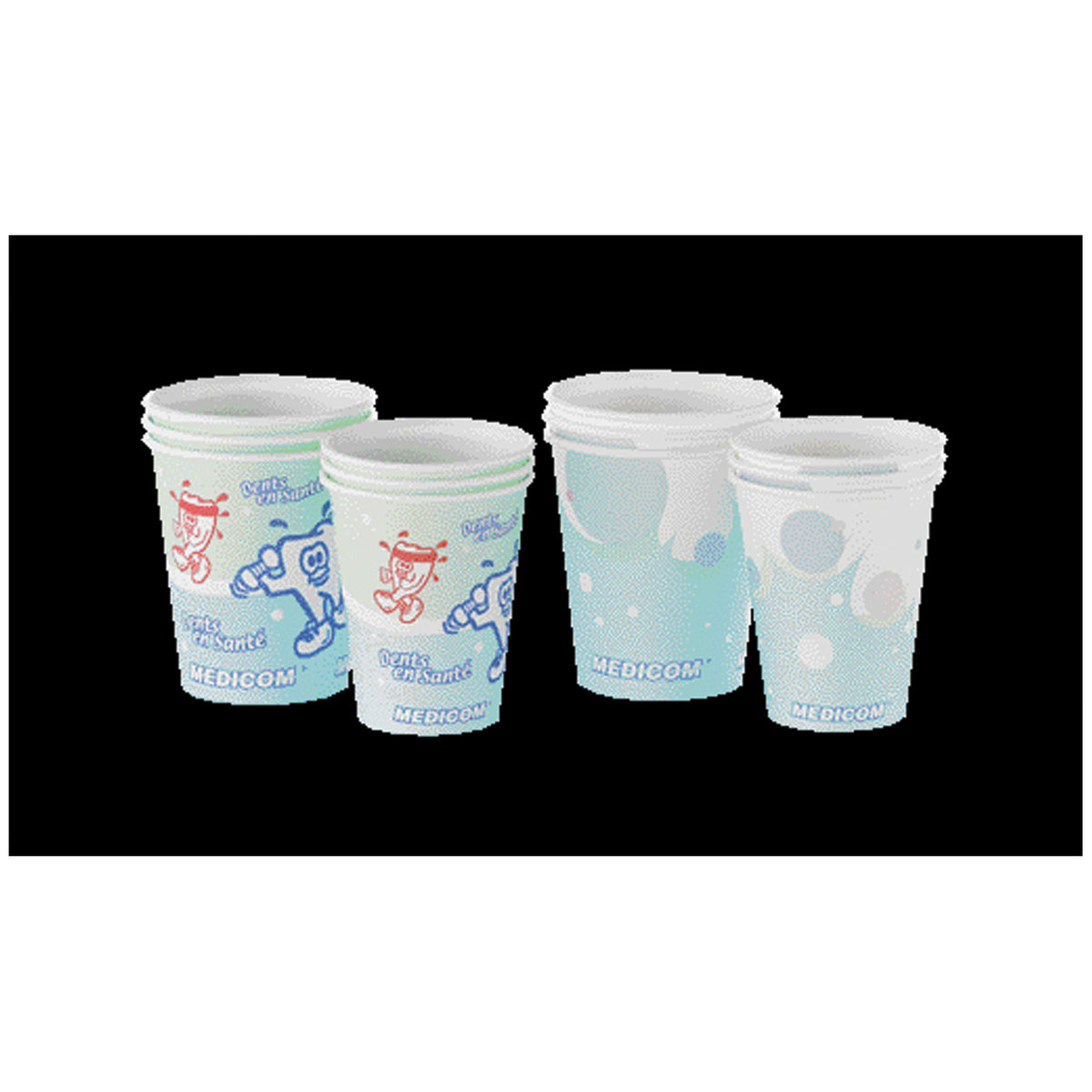 Medicom Poly Coated Paper Cups - Healthy Teeth Design
