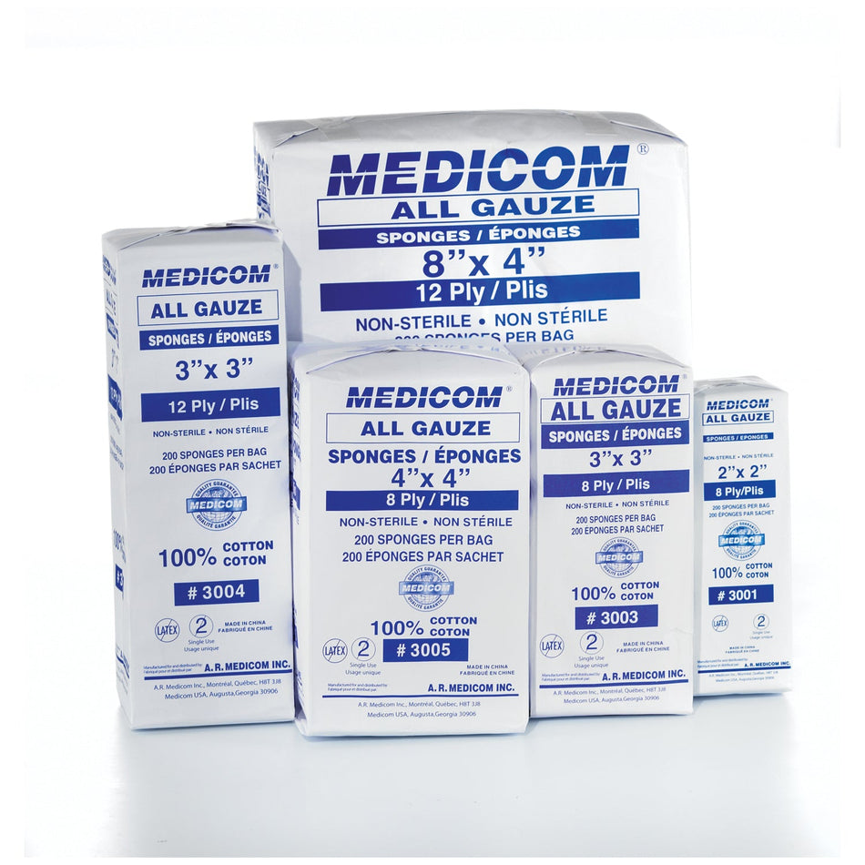 Medicom All Gauze Sponges - Non Sterile, 12-Ply